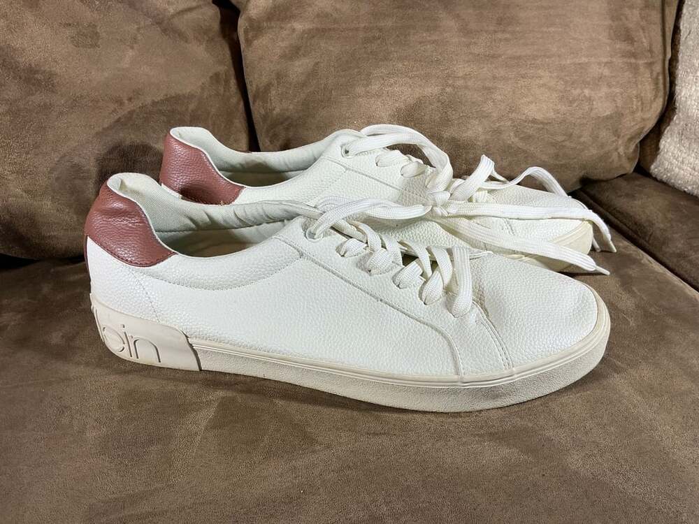 Calvin Klein Riley Sneakers Size 12 White Leather